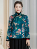 华族经典女士唐装小棉袄2023年冬季盘扣中式复古大码修身显瘦长袖