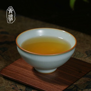 汝窑茶盏主人杯单杯景德镇手工茶杯陶瓷茶具冰裂釉天青色收藏瓷器