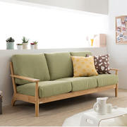 定制北欧实木沙发组合客厅简约现代橡木日式单人三人位小户型沙发