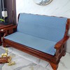 中式红木实木质沙发垫子单三人(单三人)坐垫带靠背连体长椅垫四季通用