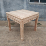 榆木餐桌方桌中式八仙桌，长方桌明清古典白茬实木家具餐厅桌子