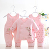 新生儿衣服秋冬季棉袄，婴儿棉衣套装加厚0-1岁男女宝宝冬装三件套