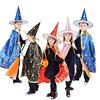 万圣节儿童服装女男童套装服饰披风斗篷女巫巫婆cospaly衣服道具