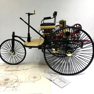 世界台汽车 1 8富兰克林1886 奔驰一号 老爷车 仿真汽车模型