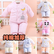 婴儿加厚棉衣宝宝冬装，棉衣套装0-1-2-3-4-5-6个月0-1岁宝宝棉衣