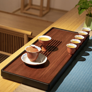 丰和茶盘家用轻奢现代小型沥储水式茶台功夫竹茶具简约干泡台托盘