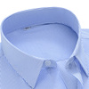 蓝条纹衬衫男长袖职业装，春秋白条纹(白条纹)衬衣正装工装潮流商务休闲