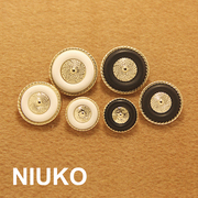 niuko黑白优雅外套女装大衣纽，扣子diy钮扣，服饰辅料精致服装设计