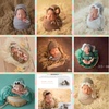 2019儿童摄影服装 新生儿摄影套装 宝宝满月照裹布帽子套装