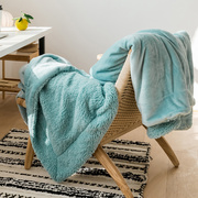小毛毯沙发盖毯秋冬加厚法莱绒毯儿童双层羊羔绒珊瑚绒午睡毛毯子