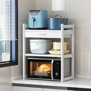 太空铝厨房置物架带抽屉微波炉，电饭煲一体家用双层蒸烤箱收纳
