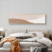 北欧风格抽象温馨装饰画客厅，沙发背景墙长，横幅挂画卧室床头壁画