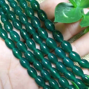 5a级绿玛瑙，米珠水晶散珠圆珠半成品，diy配饰