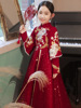 红色汉服女童2024儿童中国风古装唐装拜年服喜庆过年衣服中式