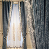 现代高档雪尼尔窗帘客厅卧室简约纯色羊绒窗帘布遮光美式窗帘成品