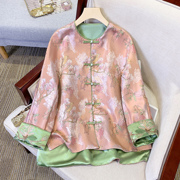静雅阁唐装中国风年轻款，旗袍秋季长袖，茶服中式复古绣花上衣女装潮
