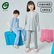 euv莫代尔儿童睡衣夏款男童，女童夏季薄款a类夏天家居服小孩大童