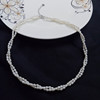 白色多层小米珠天然淡水珍珠项链简约短款choker锁骨链女生礼物