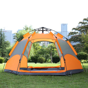 户外露营帐篷双层防晒折叠帐篷，野餐多人加厚全自动防蚊虫防暴雨