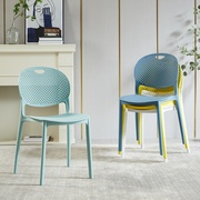 餐椅塑料椅子靠背简易网红餐桌胶椅北欧加厚简约书桌凳子成人家用