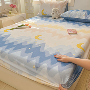 北欧全棉床笠单件纯棉简约花卉全包防滑床单单双人床垫保护套床罩
