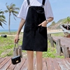 2021夏季韩版背带短裙，女胖mm大码宽松显瘦学生百搭a字半身裙