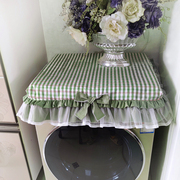 定制小格子滚筒洗衣机罩防尘罩冰箱盖巾桌布床头柜茶几万能多功能