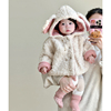 婴幼儿童毛毛加厚兔耳朵，连帽外套冬季韩版女宝宝，可爱加绒保暖上衣