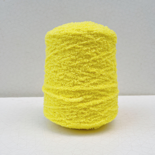 500克标价中粗荧光柠檬黄色珊瑚，绒围巾帽子包包毛衣盖毯手编线