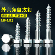 M6M8M10M12外六角自攻螺丝木螺丝钉粗牙自攻丝螺钉加长自功螺丝