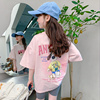 女童夏装t恤短袖，2024韩版洋气儿童夏季小女孩，半袖体恤上衣潮