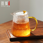雅集茶具玻璃泡茶壶耐高温加厚茶水分离茶壶，单壶家用过滤茶壶套装
