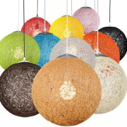 麻球吊灯创意个性鸟巢幼儿园藤球编织灯服装店吧台圆球形装饰灯具