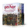 英文原版J.K.罗琳哈利波特精装珍藏版全彩绘本3册Harry Potter  The Illustrated Collection青少年课外读物学生章节桥梁书7-12岁