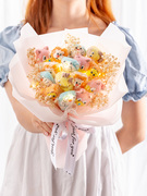 创意棒棒糖花束成品糖果棉花糖花束，送闺蜜生日礼物女生儿童节女孩