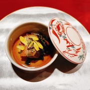 日本料理陶瓷餐具带盖圆形珍味小吃碗小菜碟一口海鲜饭蒸蛋盅汤碗