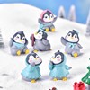 创意礼物南极小企鹅一套q版，公仔模型萌系可爱摆件蛋糕微缩动物