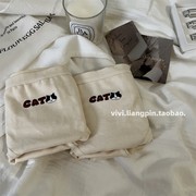 奶fufu喵系少女 谁穿谁可爱 猫咪软糯磨毛亲肤中腰包臀三角内裤