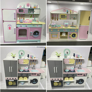 幼儿园仿真益智玩具套装，模拟煮饭做饭厨具儿童，过家家木质冰箱厨房
