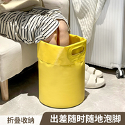 泡脚桶可折叠便携式泡脚袋过小腿，过膝高深桶保温足浴桶户外洗脚桶