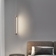 定制实木极简床头吊灯轻奢全铜卧室壁灯现代简约餐厅创意新中式小