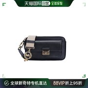 香港直发Michael Kors/MK 女士黑色牛皮革单肩斜挎包相机包信封包