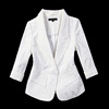 蕾丝小西装外套女短款2024年春季收腰修身休闲纯白色大码西服上衣