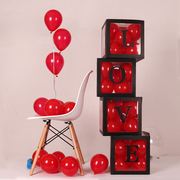 网红BABY-LOVE气球透明盒子 宝宝生日派对婚礼创意气球装饰