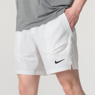 Nike耐克梭织训练短裤男2024夏季白色五分裤透气运动裤FD5337