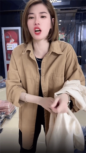 韩版2024POLO领刺锈字母拼接长袖牛仔衬衫女宽松时尚外套上衣