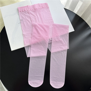 少女风粉色丝袜夏季超薄透明连裤袜纯欲白丝可爱JK性感透肉打底袜
