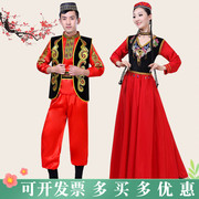 新疆舞蹈服装演出服女成人民族风维吾尔族现代表演艺考大摆裙长裙