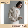 selectmoca前系带式镂空长袖圆领针织衫开衫，女日本直邮30001422