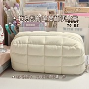 日本国誉笔袋nemunemu枕枕包柔软枕头包文具(包文具，)收纳包可平摊化妆包